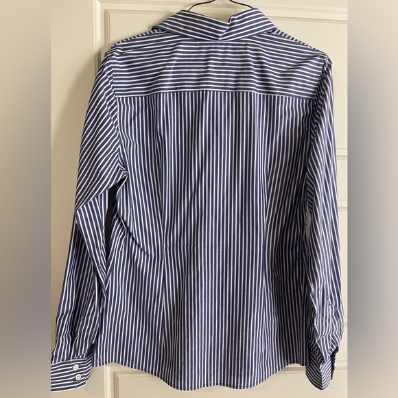 Banana Republic Fitted Non-Iron Blue Stripe Shirt - Picture 3 of 7